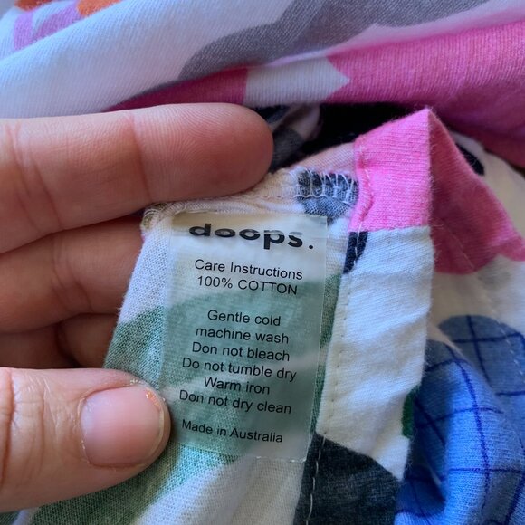 DOOPS Designs Australia Cotton Tshirt Dress S Handmade Ethical Artsy Print Whims - Picture 4 of 6